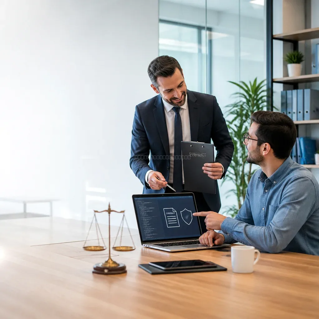 Professional legal consultation meeting for IT company